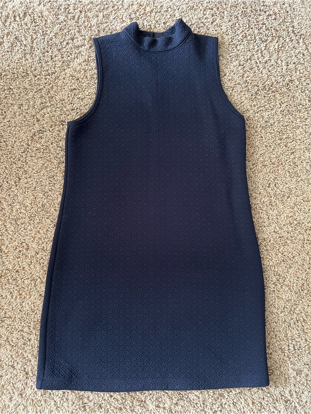 Abercrombie & Fitch Sleeveless Mock Neck Dress in Navy